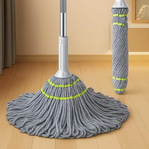 Twist Mop for Floor Cleaning, Squeeze Twist Mop Stick with Stainless Steel Handle
